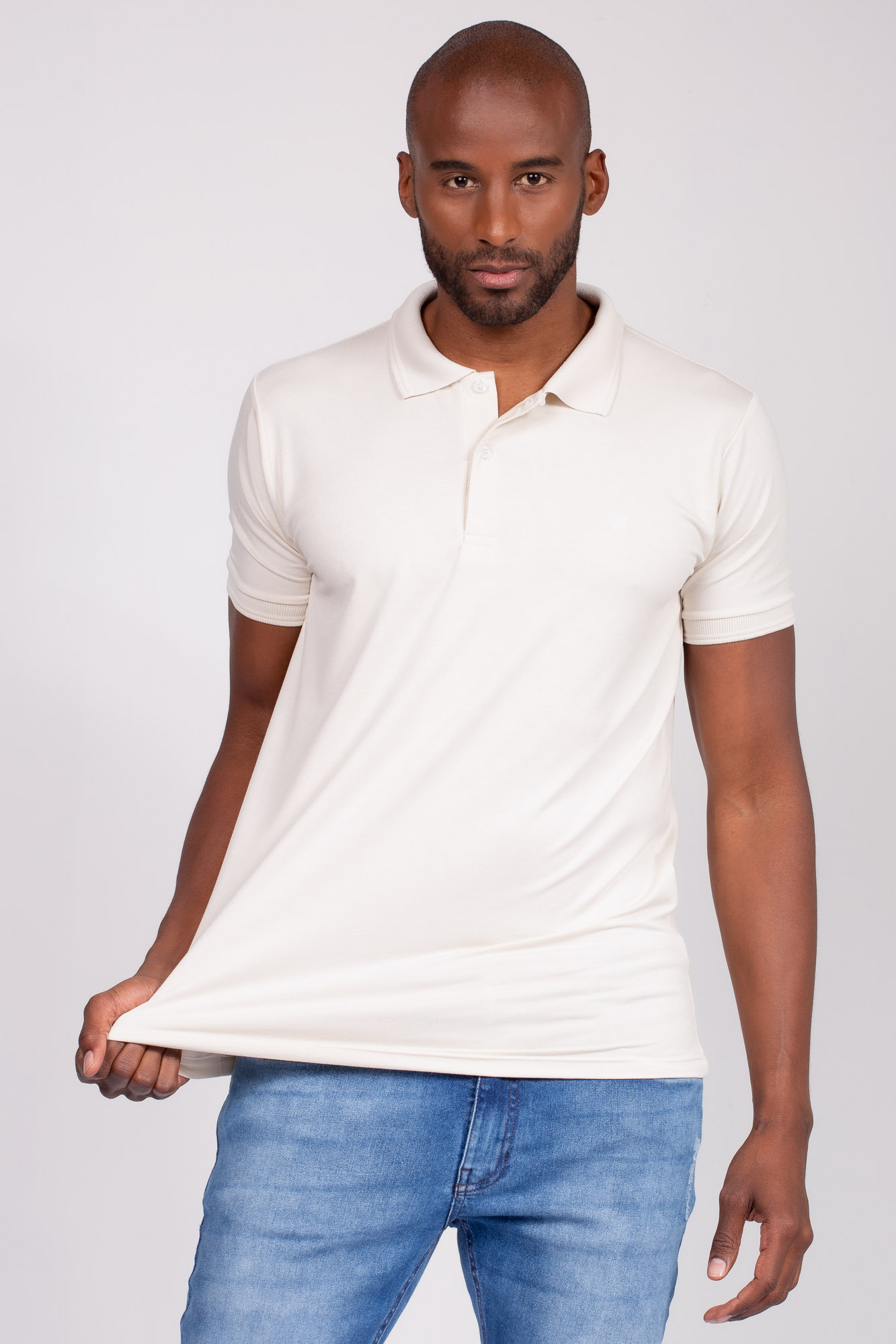 Camisa Polo ViscoFlex Off white