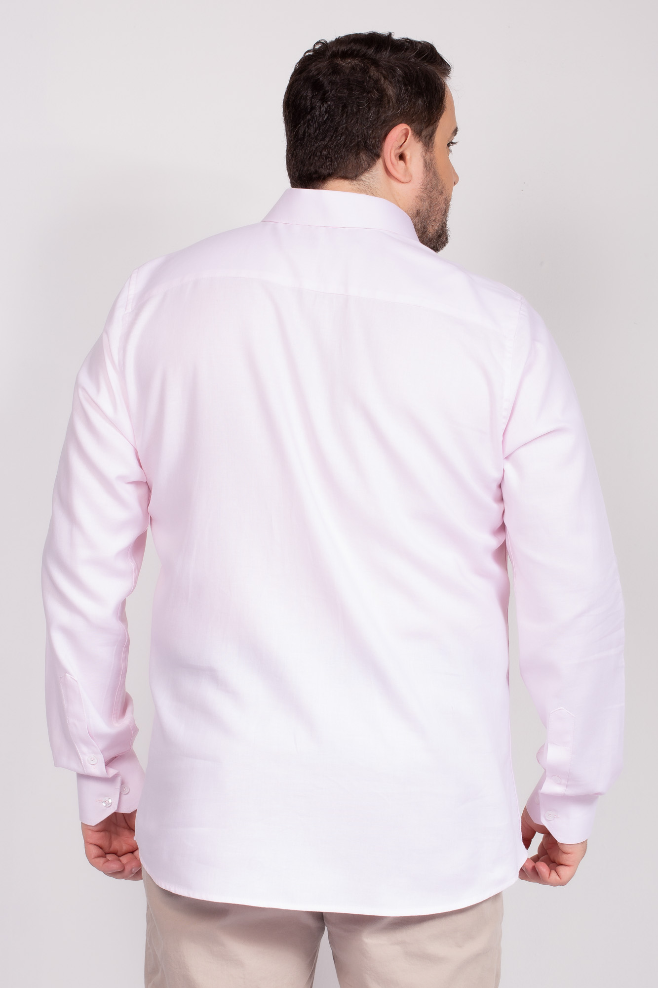 Camisa Social Oxfordine Rosa Plus size