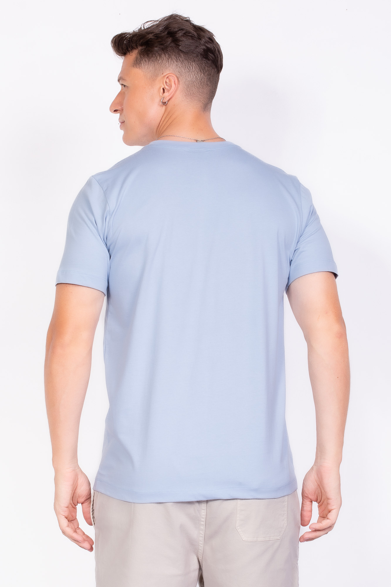 Camiseta Básica 100% algodão azul claro