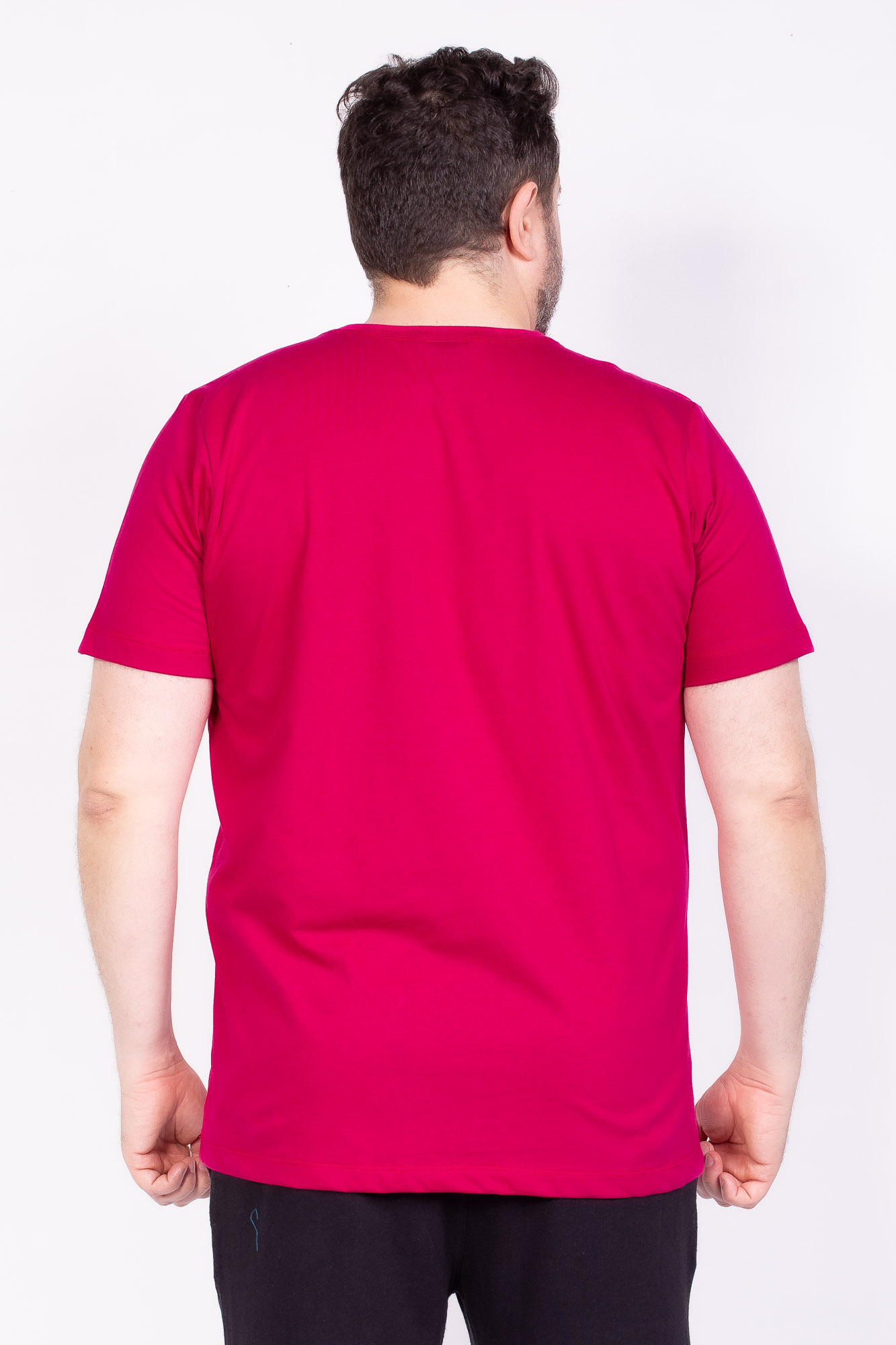 Camiseta Básica 100% algodão rosa dark Plus size