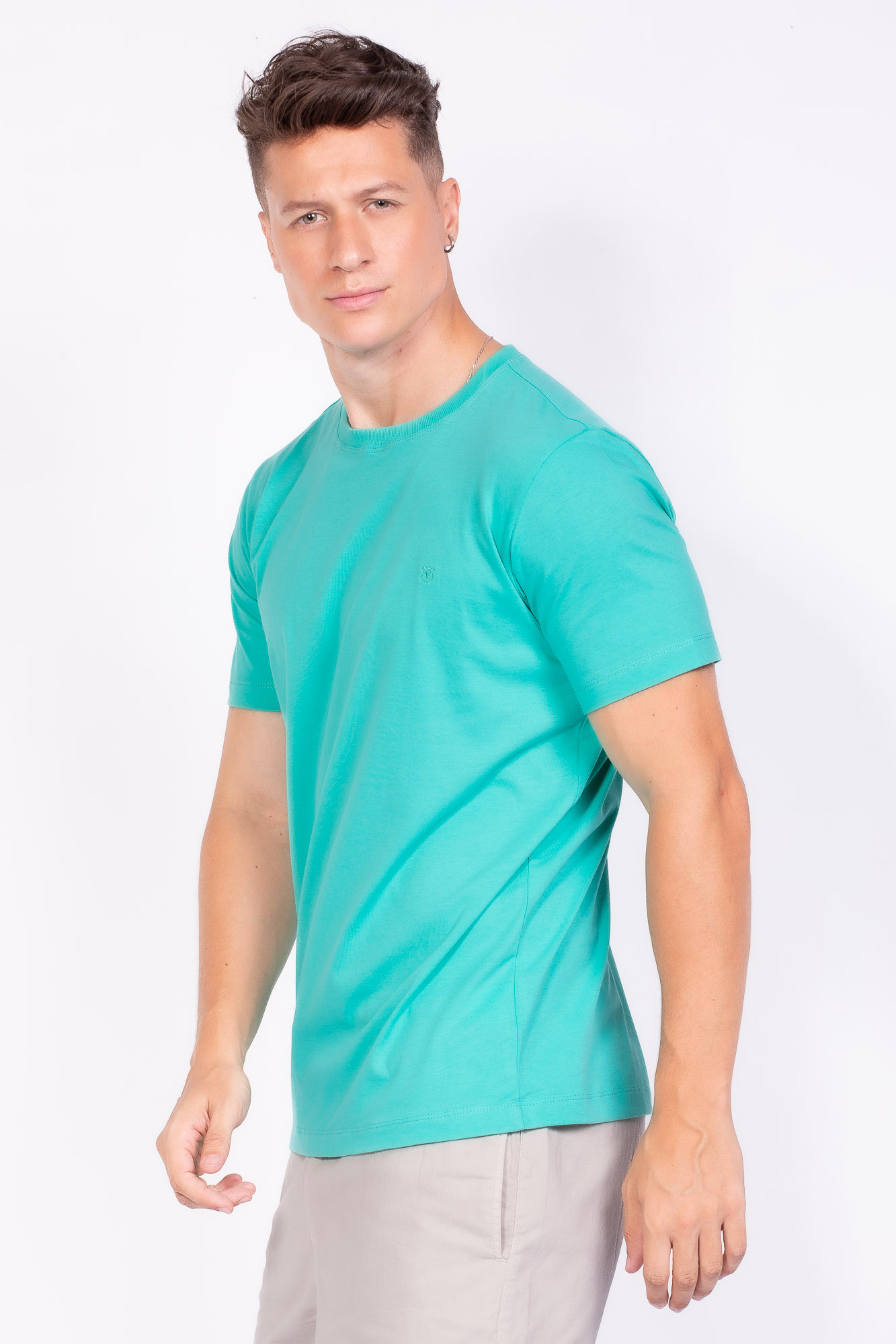 Camiseta Básica 100% algodão Verde esmeralda