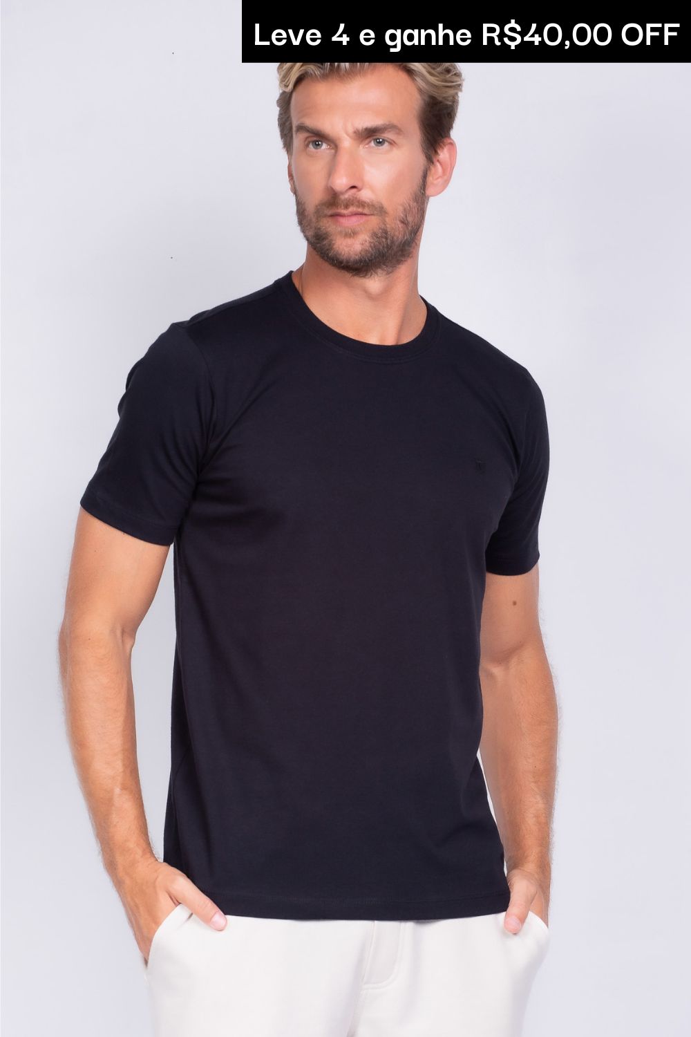 KIT essencial 4x camisetas básicas - Apenas R$59,90 cada