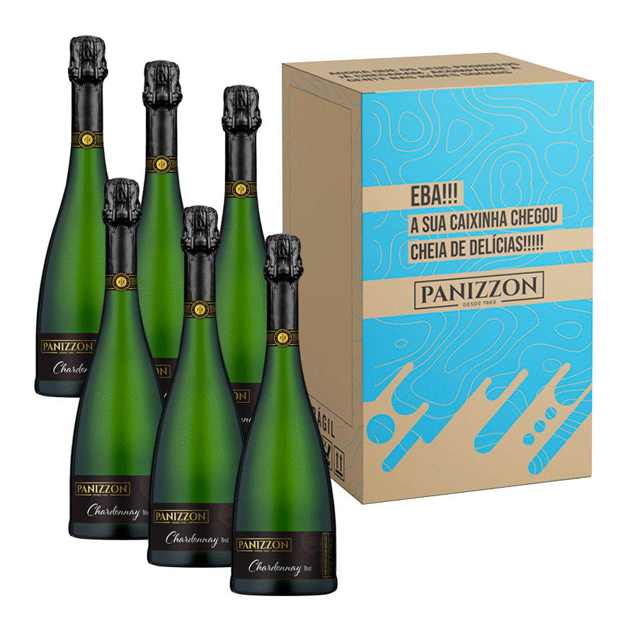 Espumante Chardonnay Brut Panizzon 750ml Caixa com 6 Garrafas 3% de desconto
