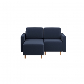 Sofá Modular Adapt 160 cm com Chaise Esquerda | Linho Azul Marinho