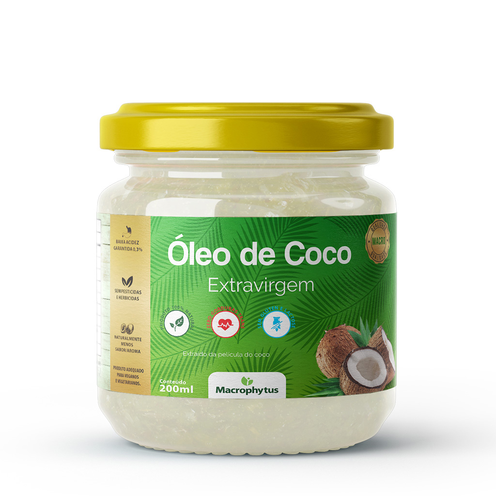 Óleo de Coco Extravirgem 200ml 0,3% Acidez