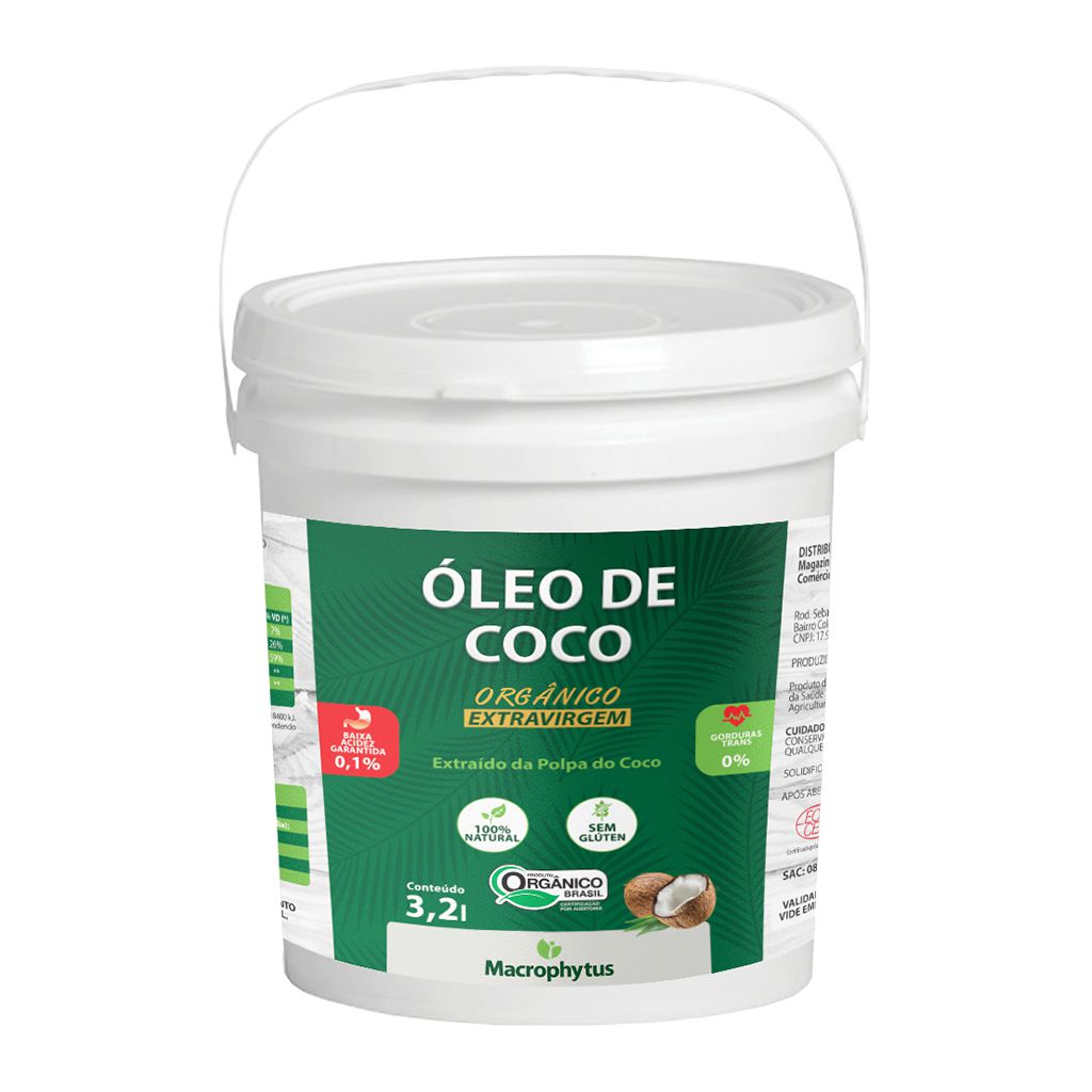 Óleo de Coco Extravirgem Orgânico 3,2l