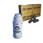 kit Carvão de Coco 1kg Longa Duração e Abafador Branco Grande em Alumínio - Cosmic