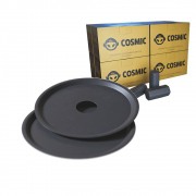 kit Carvão de Coco 2kg Longa Duração e 02 Prato Preto  em Alumínio - Cosmic