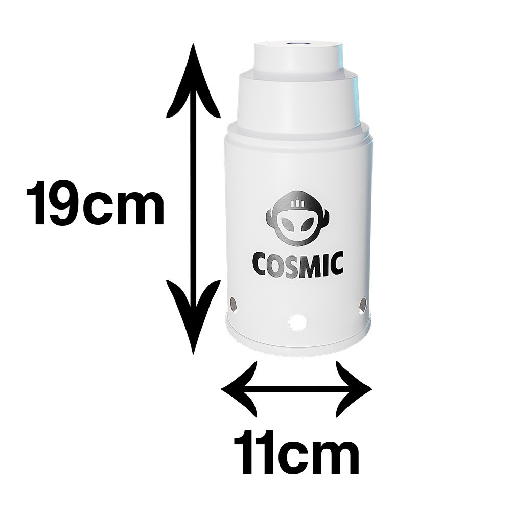 kit Carvão de Coco 1kg Longa Duração e 04 Abafador Branco Pequeno/Médio em Alumínio - Cosmic