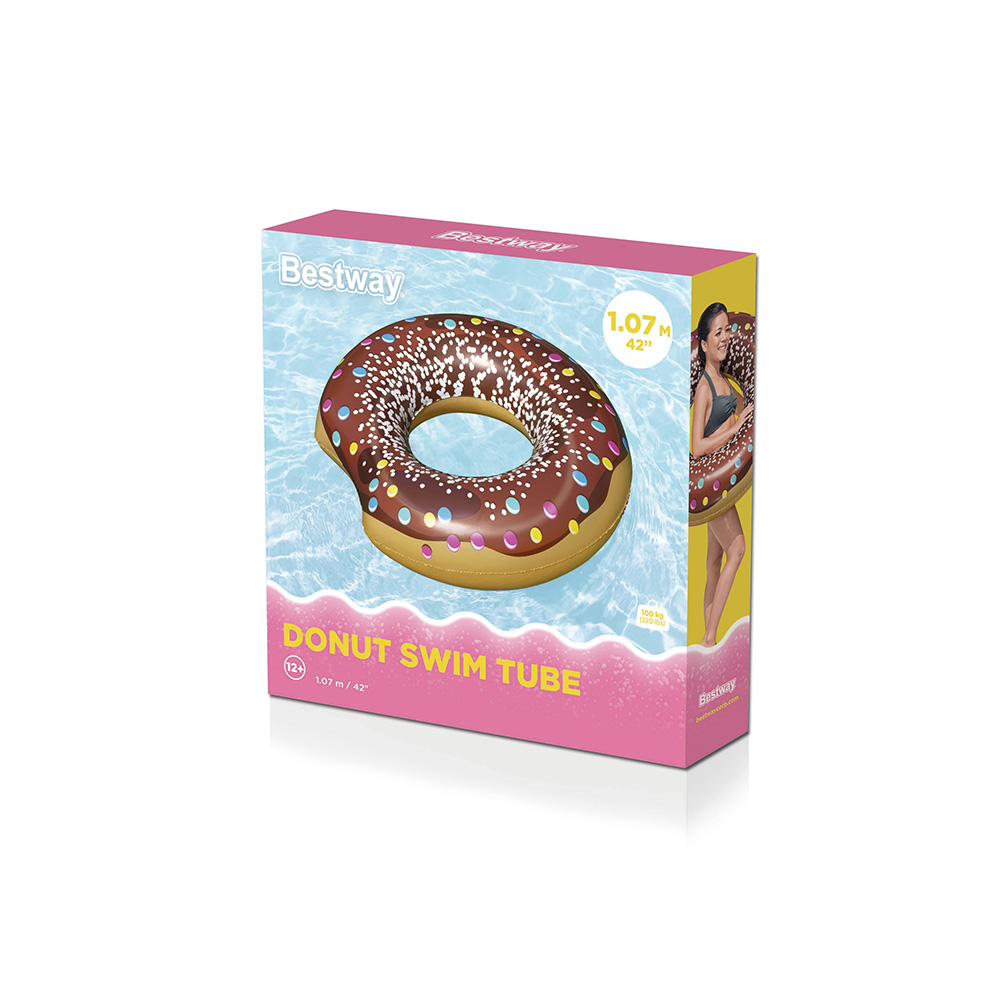 Boia Circular Inflável Donuts Duas Cores Bestway