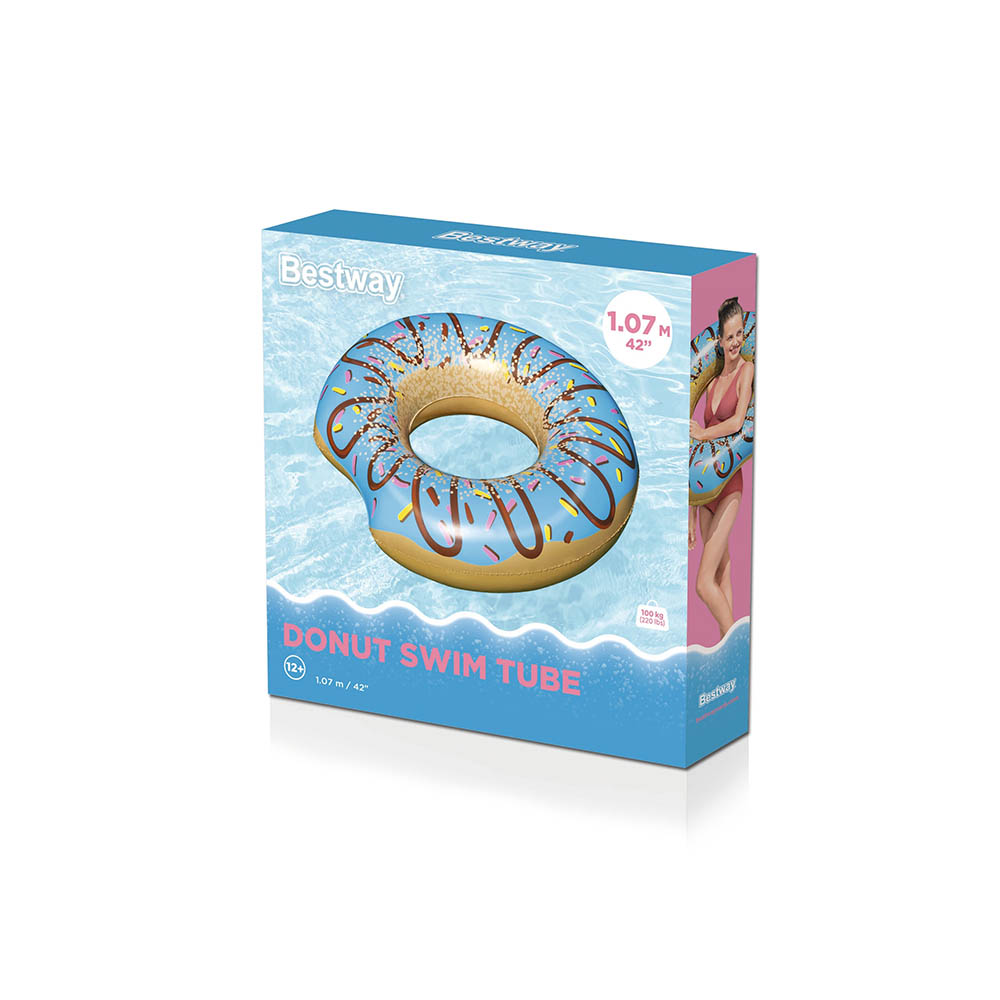 Boia Circular Inflável Donuts Duas Cores Bestway