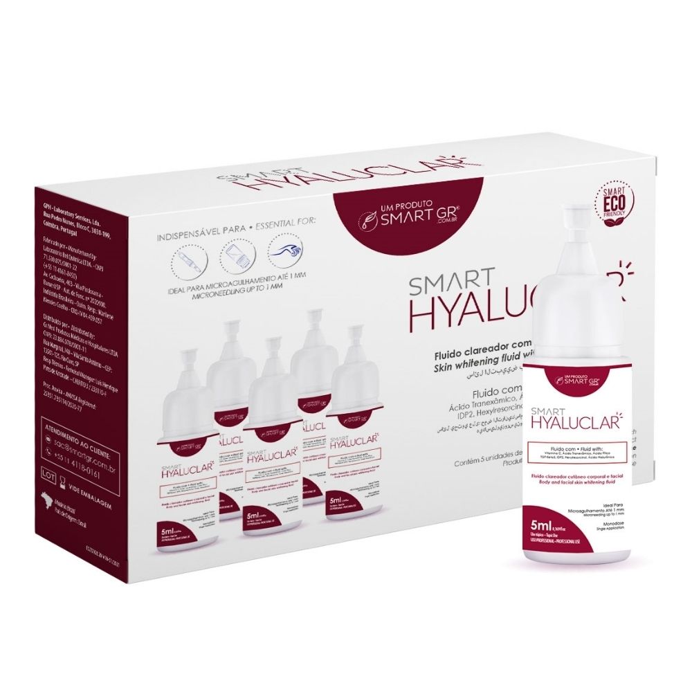 Smart Hyaluclar - Fluido Clareador com Ácido Hialurônico - 5 Monodoses de 5 mL - Smart GR