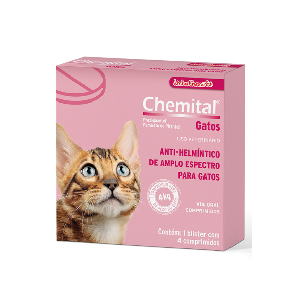 Chemital Gatos - 4 comprimidos