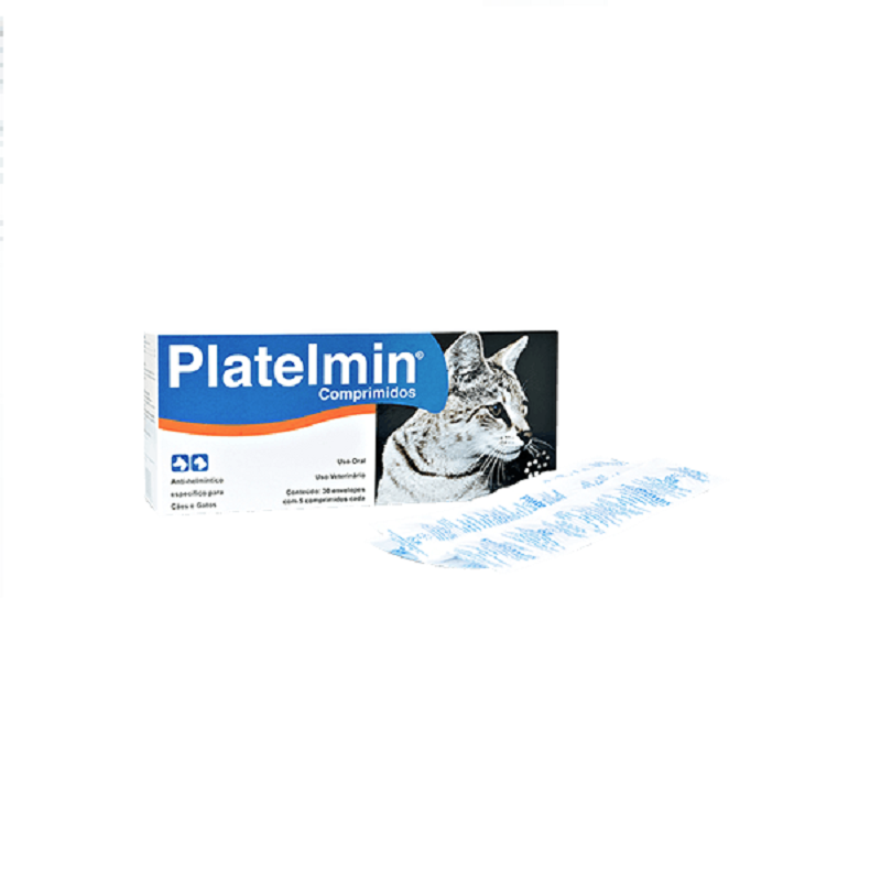 Platelmin Caes e Gatos - 5 comprimidos