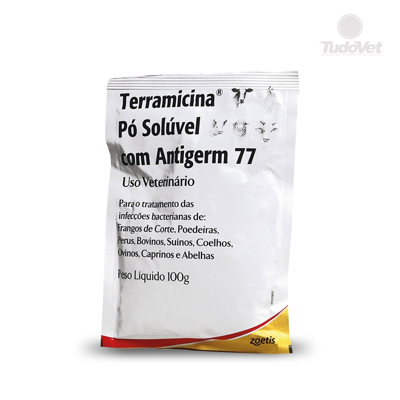 Terramicina Pó Solúvel com Antigerm 77 - 100 gr