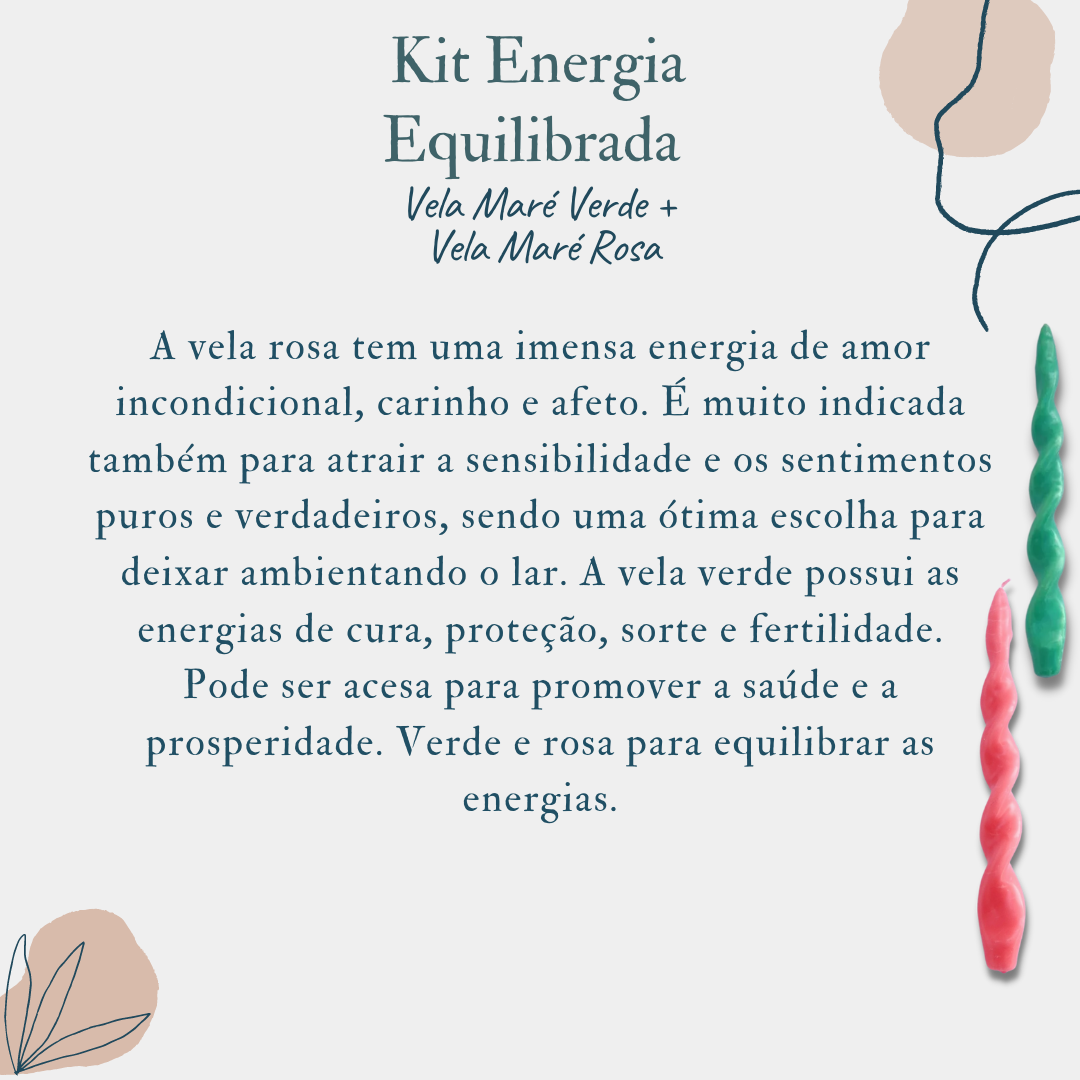 Kit Energia Equilibrada Vela Decorativa
