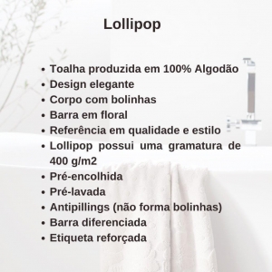 Toalha Lavabo Lollipop 30x50cm