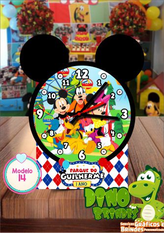 Relógio de mesa Turma do Mickey