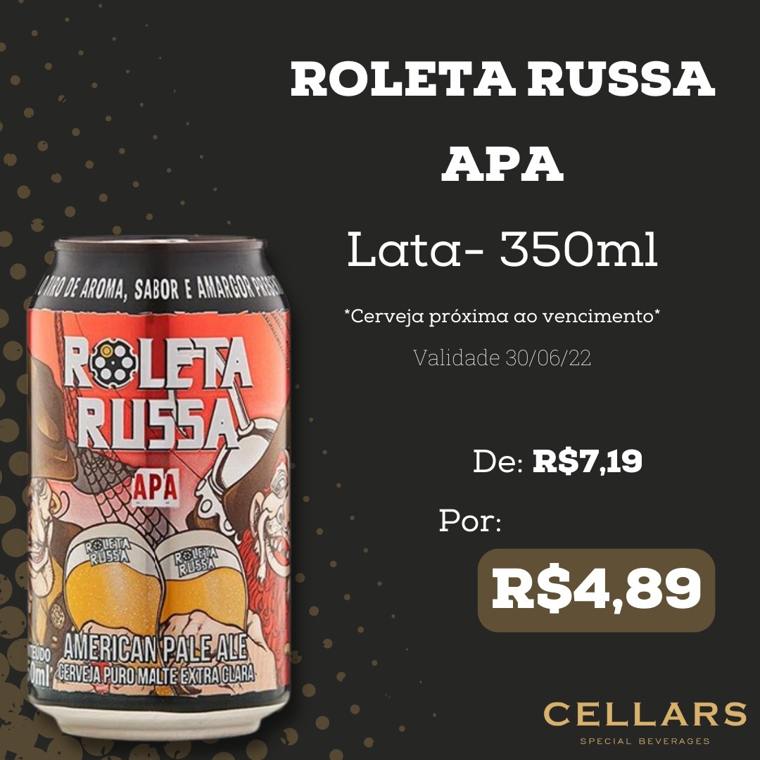 Cerveja Roleta Russa APA Lata - 350ml