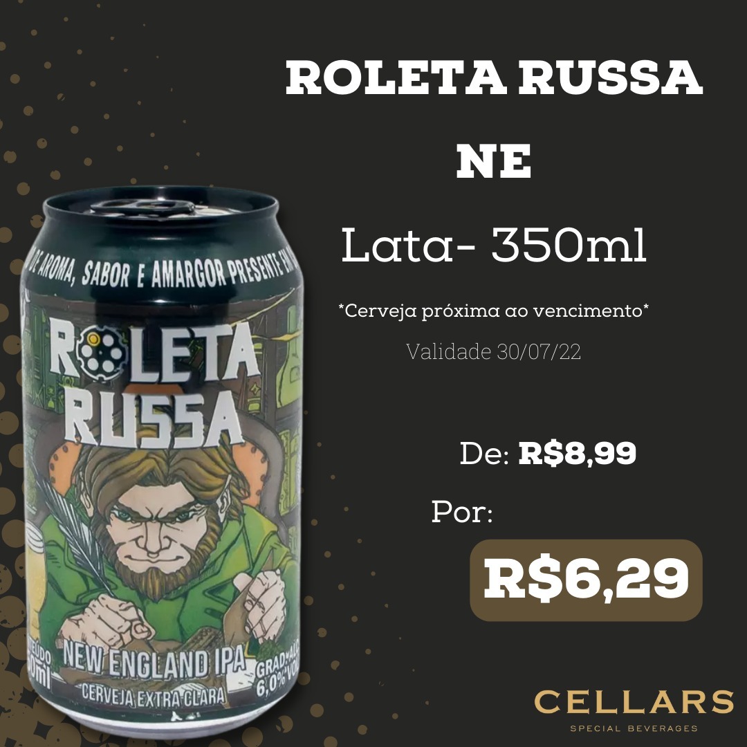 Cerveja Roleta Russa New England Lata - 350ml