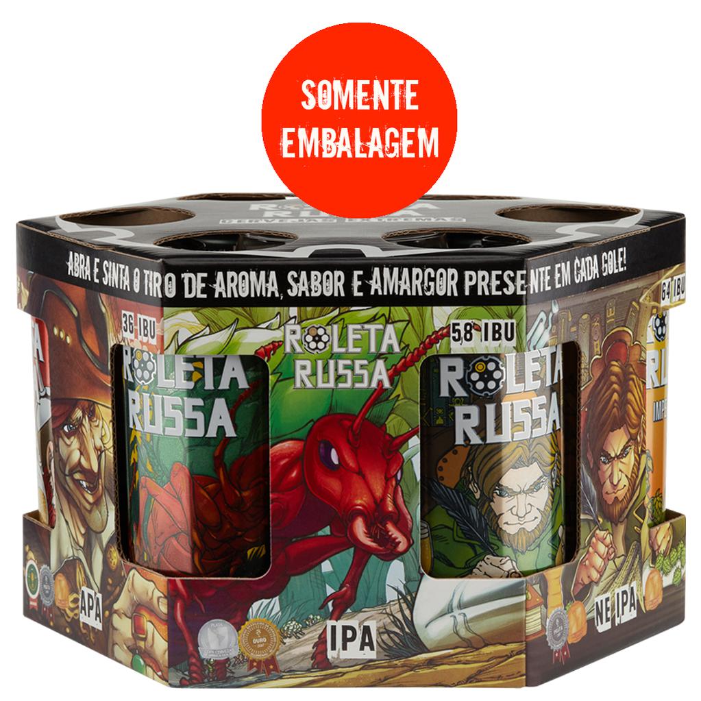 Embalagem para Kit Roleta Russa 6 latas 350ml (somente embalagem)