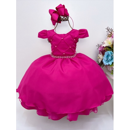 Vestido Infantil Formatura Pink