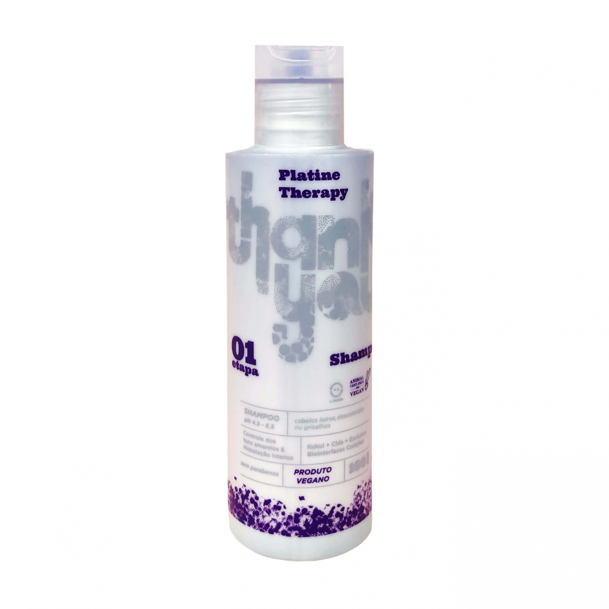 Shampoo Thank You Platine Therapy 100ml - Cabelos Loiros, Descoloridos ou Grisalhos