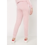 Conjunto de Tricot calça jogger e blusa manga longa de faixa lateral - Rosa