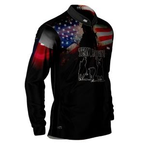 Camisa Agro BRK Team Roping Rodeio USA com UV50 +