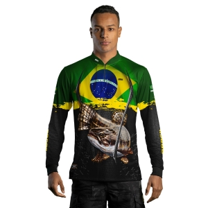 Camisa de Pesca BRK Traíra Brasil com UV50 +