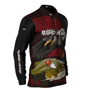 Camisa de Pesca BRK Pescador Rubro Negro Tambaqui com UV50 +