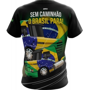 Camiseta de Caminhão BRK Sem Caminhão o Brasil Para com UV50 +