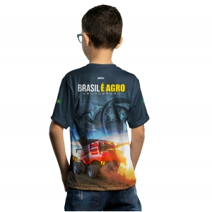 Camiseta Agro BRK Brasil é Agro Colheitadeira com UV50 +