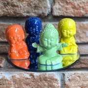 Buda Decorativo Cores Cerâmica
