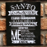 Placa Decorativa MDF Santo Anjo