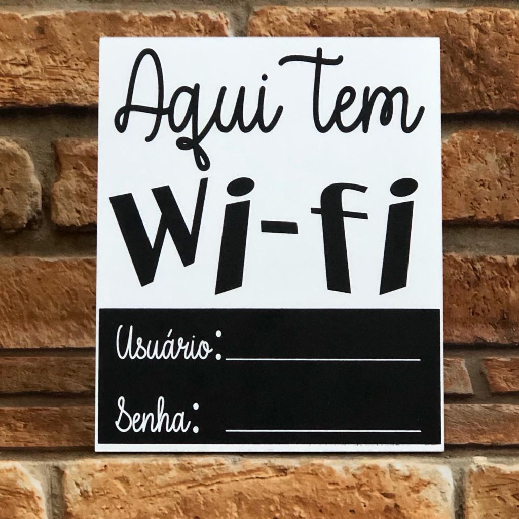 Placa Lousa Wifi com Suporte Madeira