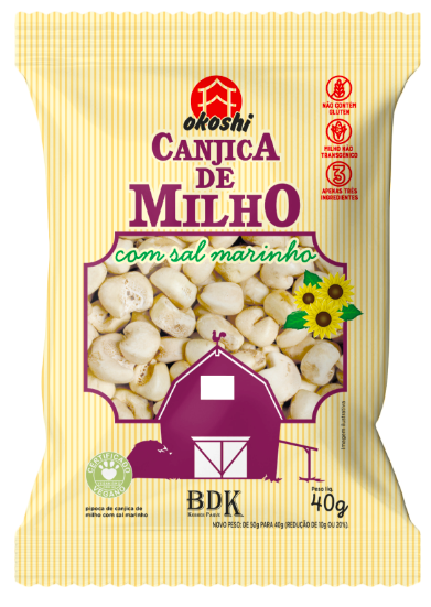 10 unidades - Canjica de Milho com Sal Marinho 40g