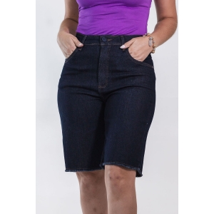 Bermuda Jorts Jeans Feminina Alta Barra Desfiada Anticorpus