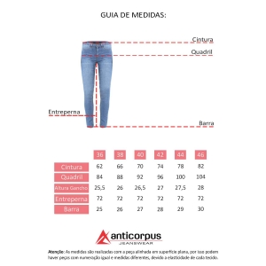 Calça Cropped Jeans Feminina Délavé Dobrada Alta Anticorpus