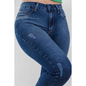 Calça Jeans Flare Alta Feminina Puídos Elastano Anticorpus