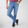 Calça Jeans Masculina Skinny Azul Claro Puídos Anticorpus