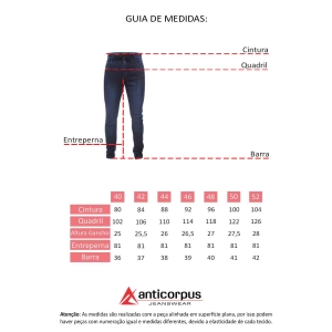 Calça Jeans Slim Masculina Tradicional Azul Médio Anticorpus