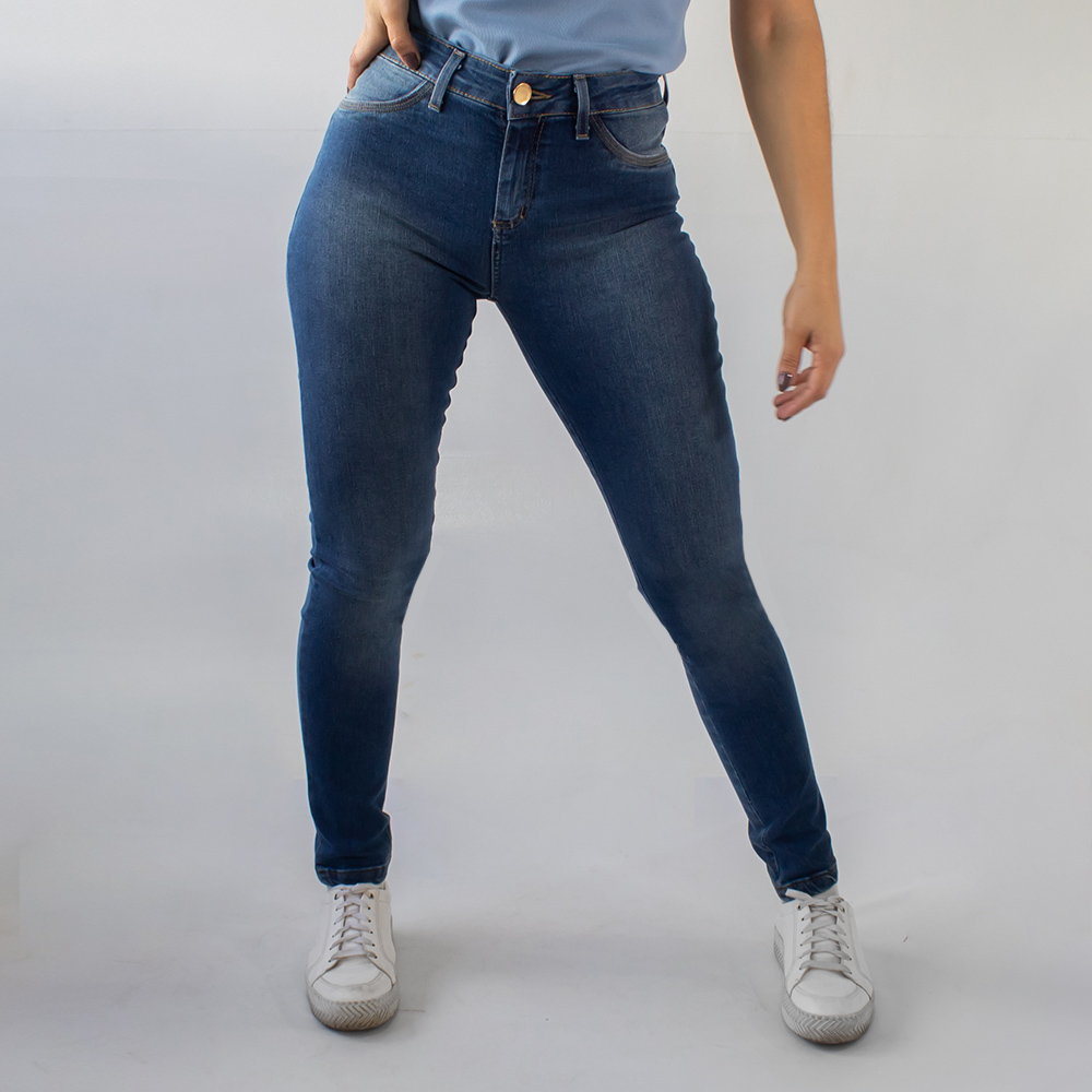 Calça Jeans Skinny Feminina Alta Tradicional Anticorpus