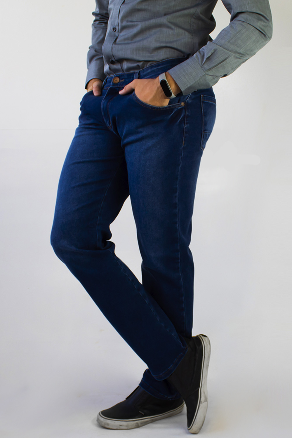 Calça Slim Jeans Escuro Masculina Stretch Anticorpus