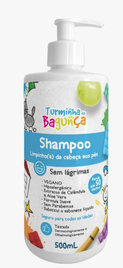 Kit Shampoo 500ml + Condicionador 500ml - Turminha da Bagunça