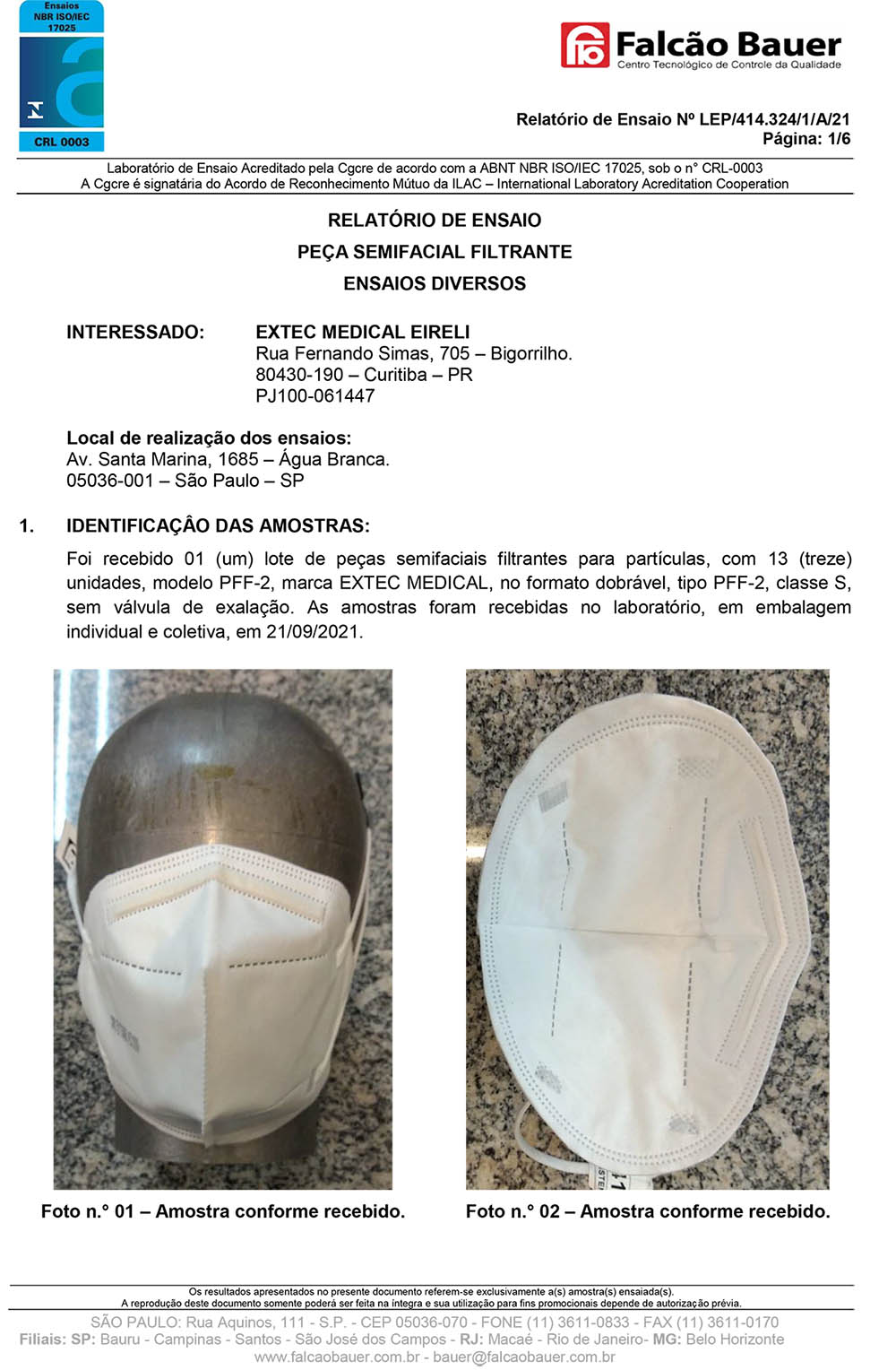 Máscara respirador N95 - pacote 50 unidades