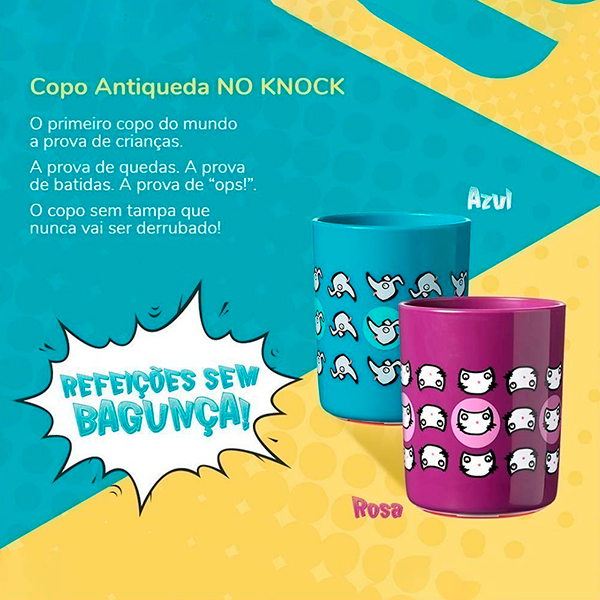 Copo Anti-Queda No Knock 190ml (Rosa) - Tommee Tippee