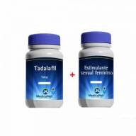 Kit Tadalafil 5mg c/60 cps uso diário + Estimulante sexual feminino c/60 cps  - Medicanet