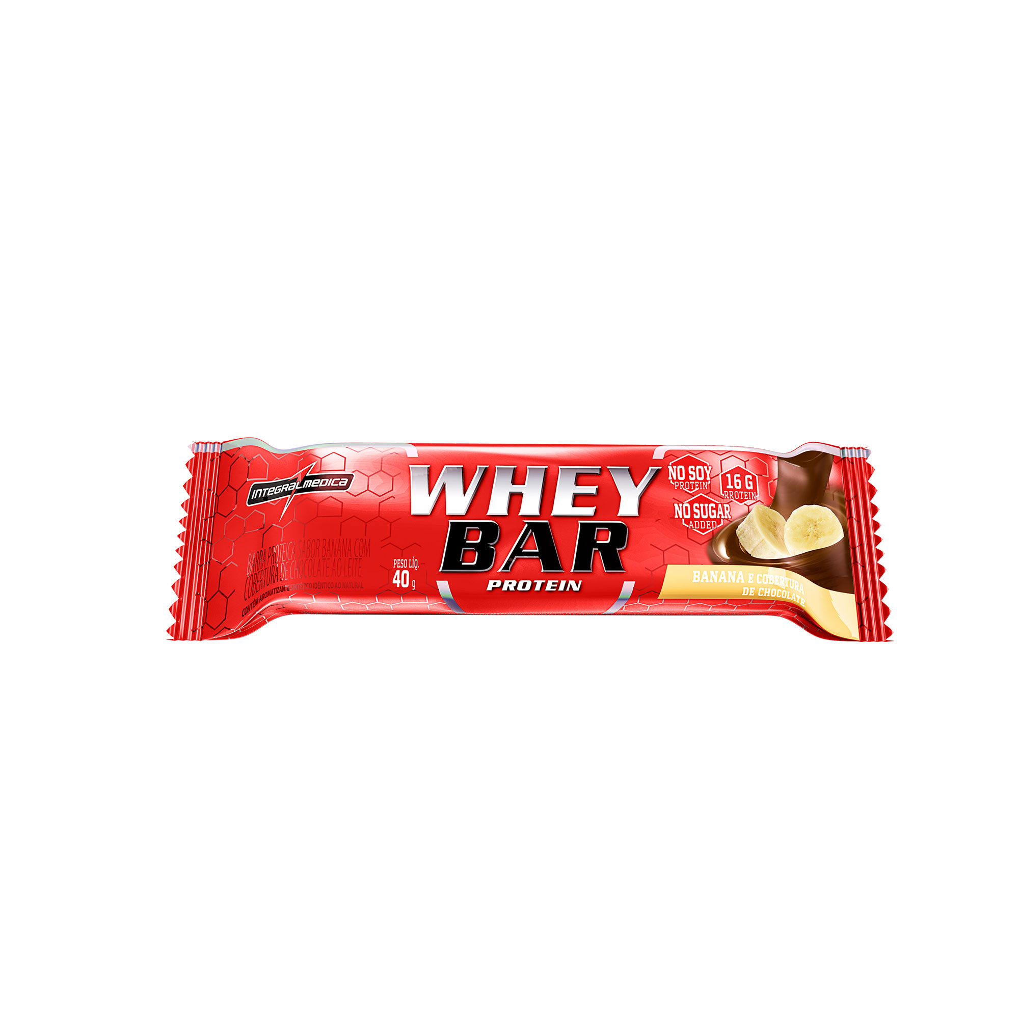 Whey Barra Proteica Banana Com Chocolate 40g Integralmedica
