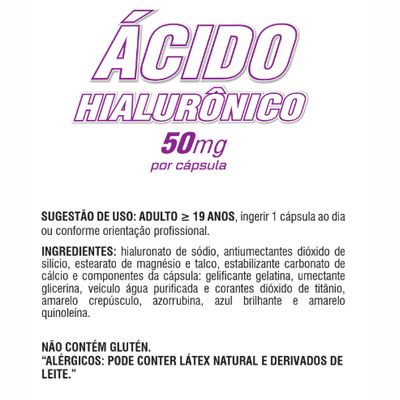 Ácido Hialurônico - 30 Cápsulas - Health Labs